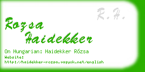 rozsa haidekker business card